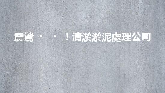 震驚！清淤淤泥處理公司哪家強？在線等，挺急的！